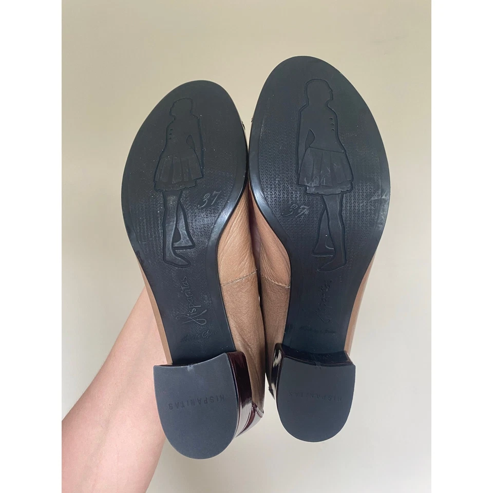 Bailarinas Hispanitas Tacón Hebilla Cuero Planas Multicolor Talla 7/37 Foto 4 de 4