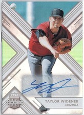 2018 Panini Elite Extra Edition Taylor Widener Rookie Autograph Card RC #149. rookie card picture