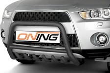 Frontbügel Unterbodenschutz für Mitsubishi Outlander II 2010-2012 SCHWARZ 60mm