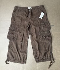 VINTAGE Polo Jean Co Ralph Lauren Women  s L Cargo Pockets Paratrooper Brown Y2K