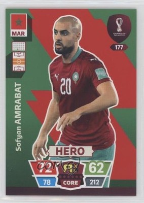 2022 Panini Adrenalyn XL FIFA World Cup Qatar Hero Sofyan Amrabat #177 0jf5