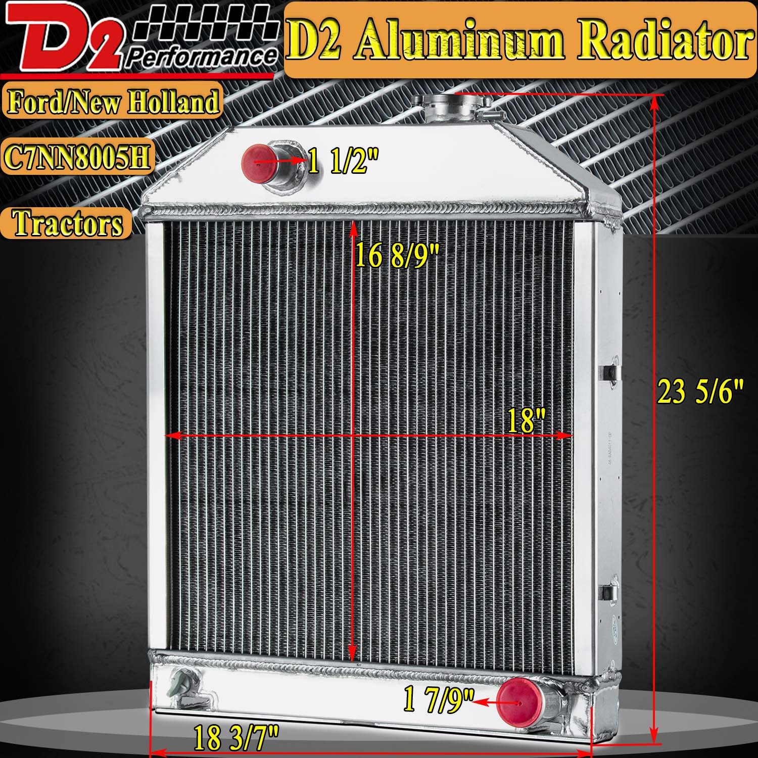 Radiator Fits Ford/New Holland 2000 2600 3000 3400 3500 4000 4100 4400/C7NN8005H