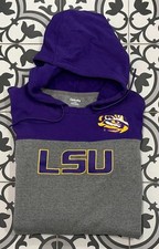Louisiana State University LSU Tigers College Gray Hoodie NCAA Sweatshirt Large