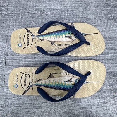 Havaianas Marlin Azul Flip Flop Thong Beach Sandal Men's Size 9/10