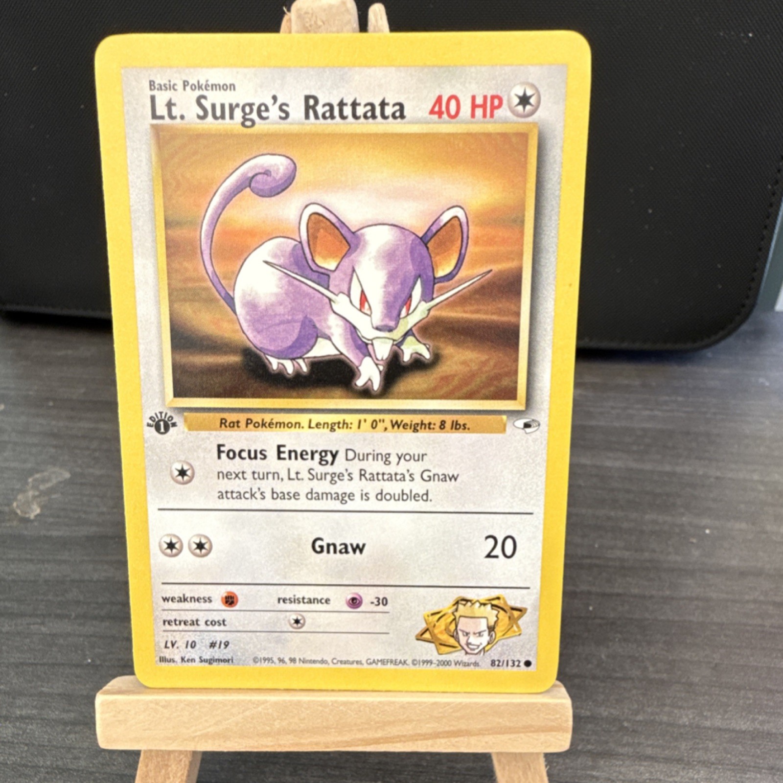 Pokémon Lt. Surge's Rattata Gym Heroes 1st Edition (82/132) NM