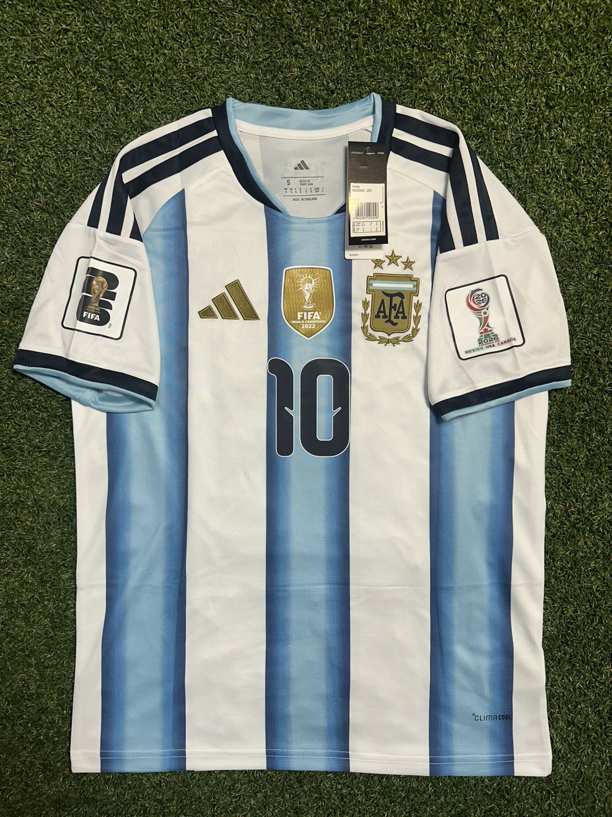 adidas Argentina Lionel Messi #10 Soccer Jersey Size S