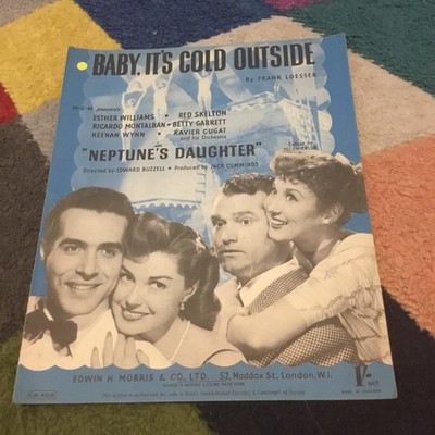 Baby It s Cold Outside . Loesser. Rare vintage sheet music. Fast Free shipping