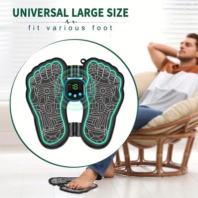 Versatile Durable Maneuverable EMS Foot Massager Foldable 8 Modes 19 Intensities