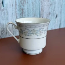 Somerset by NL Excel Coffee or Tea Cup Blue Pink Floral Trim Replacement CRACK