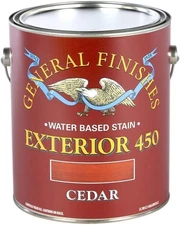 General Finishes Exterior 450 Water Based Wood Stain, 1 Gallon, Cedar