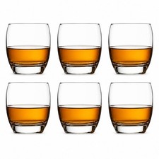 340ml Barrel Whisky Tumbler Glasses Dishwasher Safe Wide Base Home Bar Gift