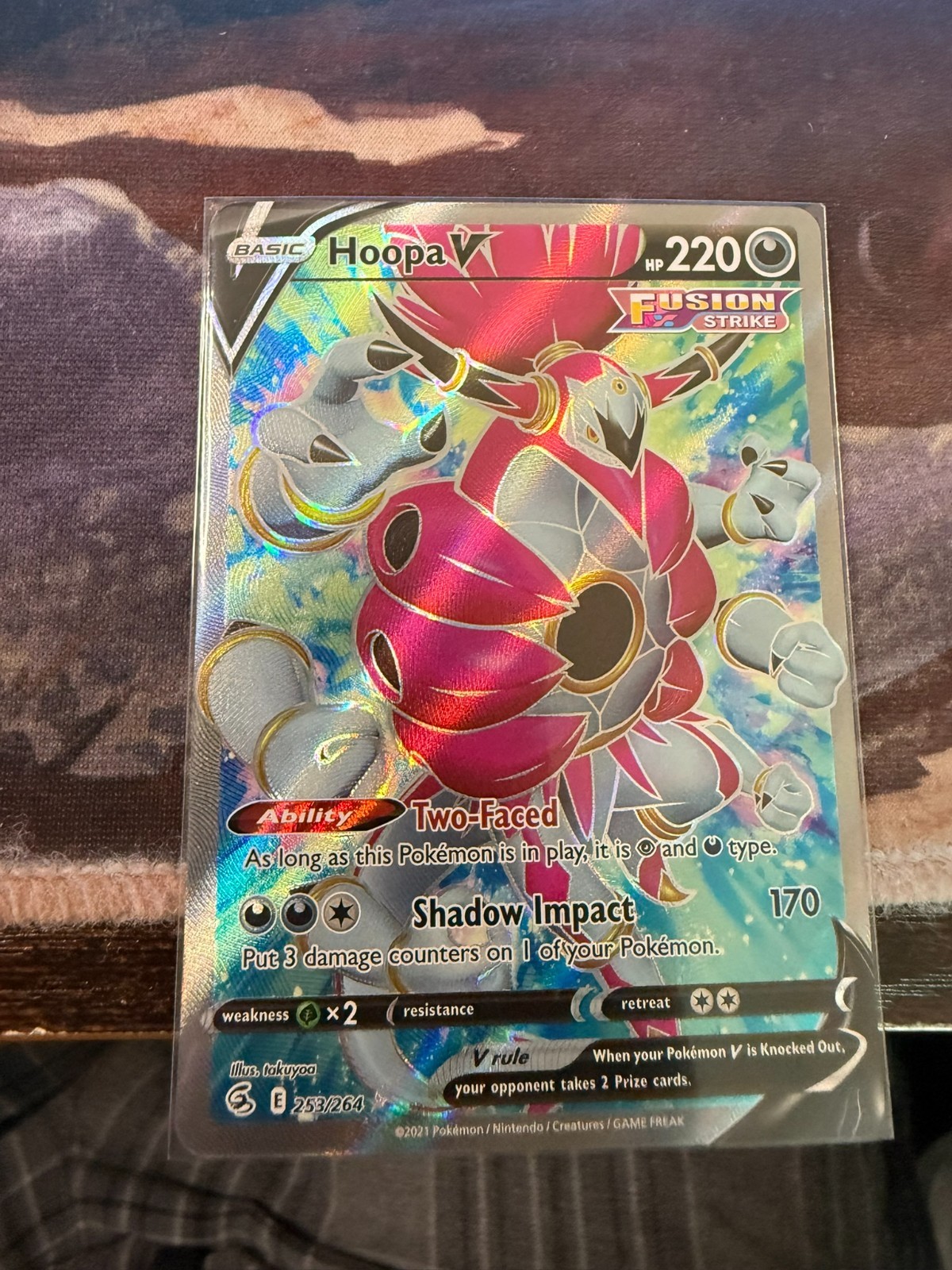 Hoopa V (Full Art) 253/264 Swsh08: Fusion Strike Holo NM