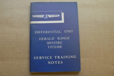 Triumph Herald Spitfire Vitesse Service Schulungshinweise - Differential