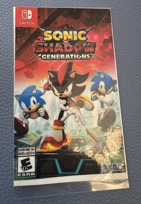 SONIC Shadow Generation Nintendo SWITCH Laminated Store Shelf Display Card ONLY