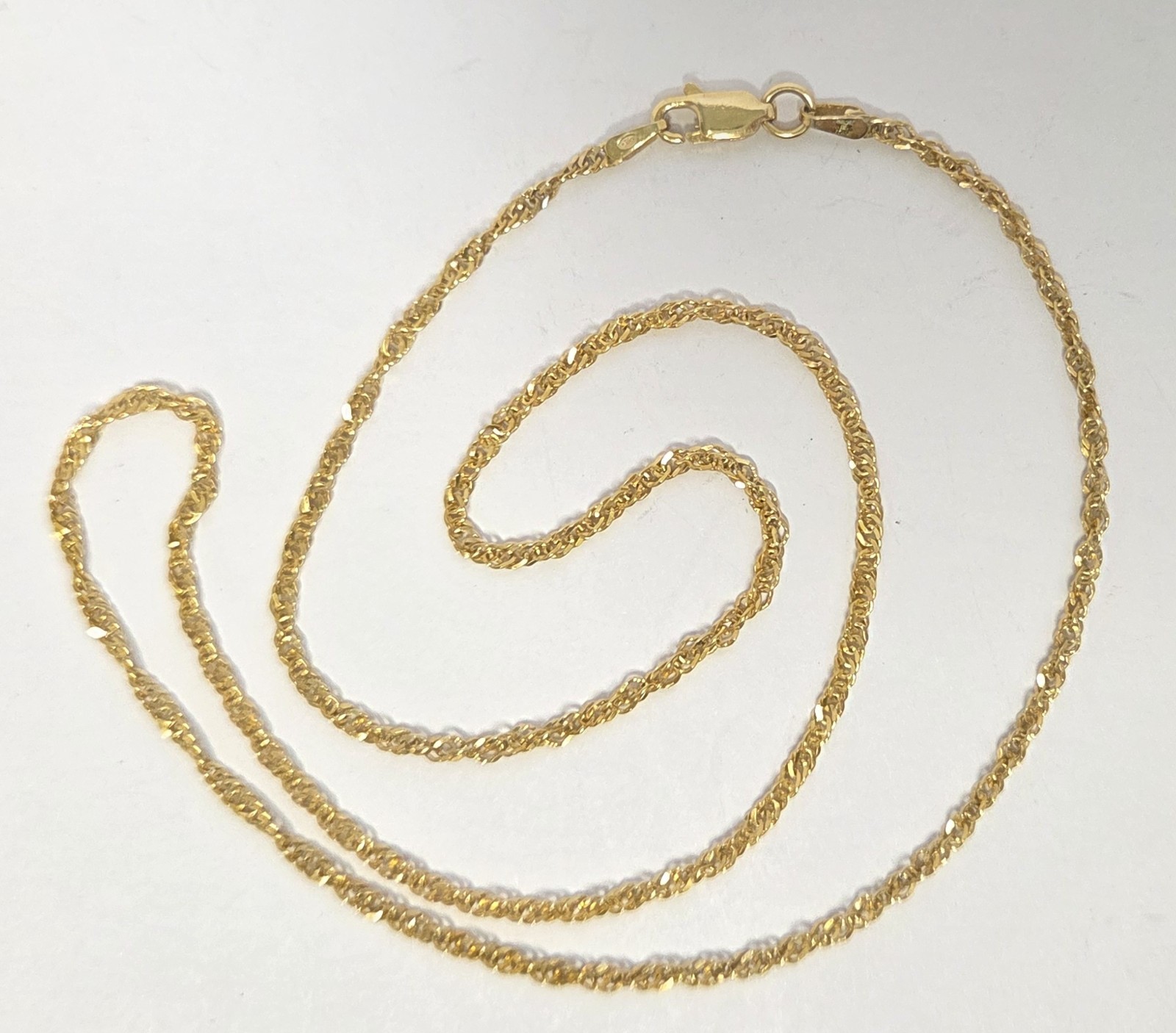 MILOR Singapore Chain Gold over Sterling Silver Necklace 925 Italy 20
