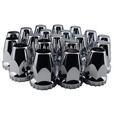 33mm Thread On Lug Nut Covers,ABS Chrome Plastic Screw On Standard Flanged Lug