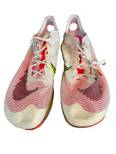 Nike Air Zoom Victory Track Spikes Mens sz 15 DJ6205-100 White Pink Atomknit