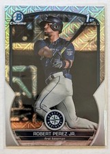 2023 Bowman Chrome Mega Box Robert Perez Jr. Mojo Refractor #BCP-124 Mariners