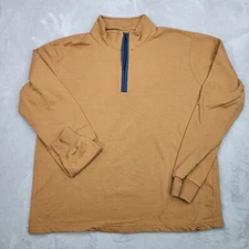 Copper Oak Sweater Mens Large Brown Mock Quarter Zip Sweatshirt Endurance Adult