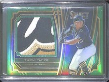 2020 Panini Select Emerald Patch Relic #RJS-TT Tyrone Taylor No 4 of 5