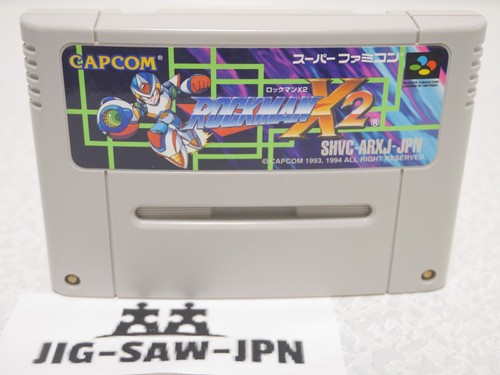 Nintendo Capcom RockMan X2  MegaMan Super Famicom SFC SNEC Tested from Japan