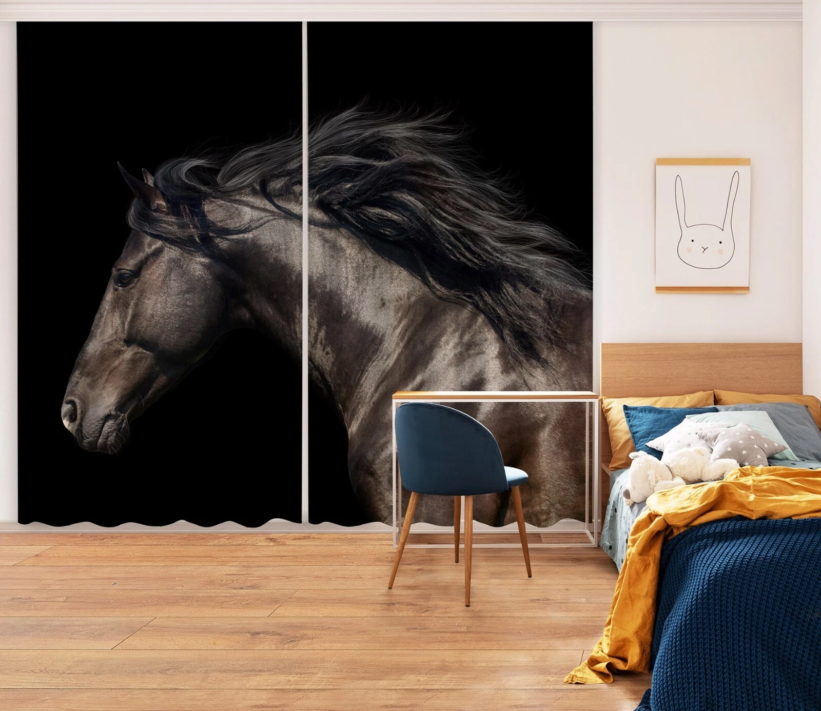 3D Pretty Horse ZHUC425 Animal Photo Curtain Window Blockout Fabric Vera 2023