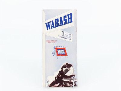 WAB Wabash Railroad ''Follow the Flag'' Time Tables - April 27, 1941