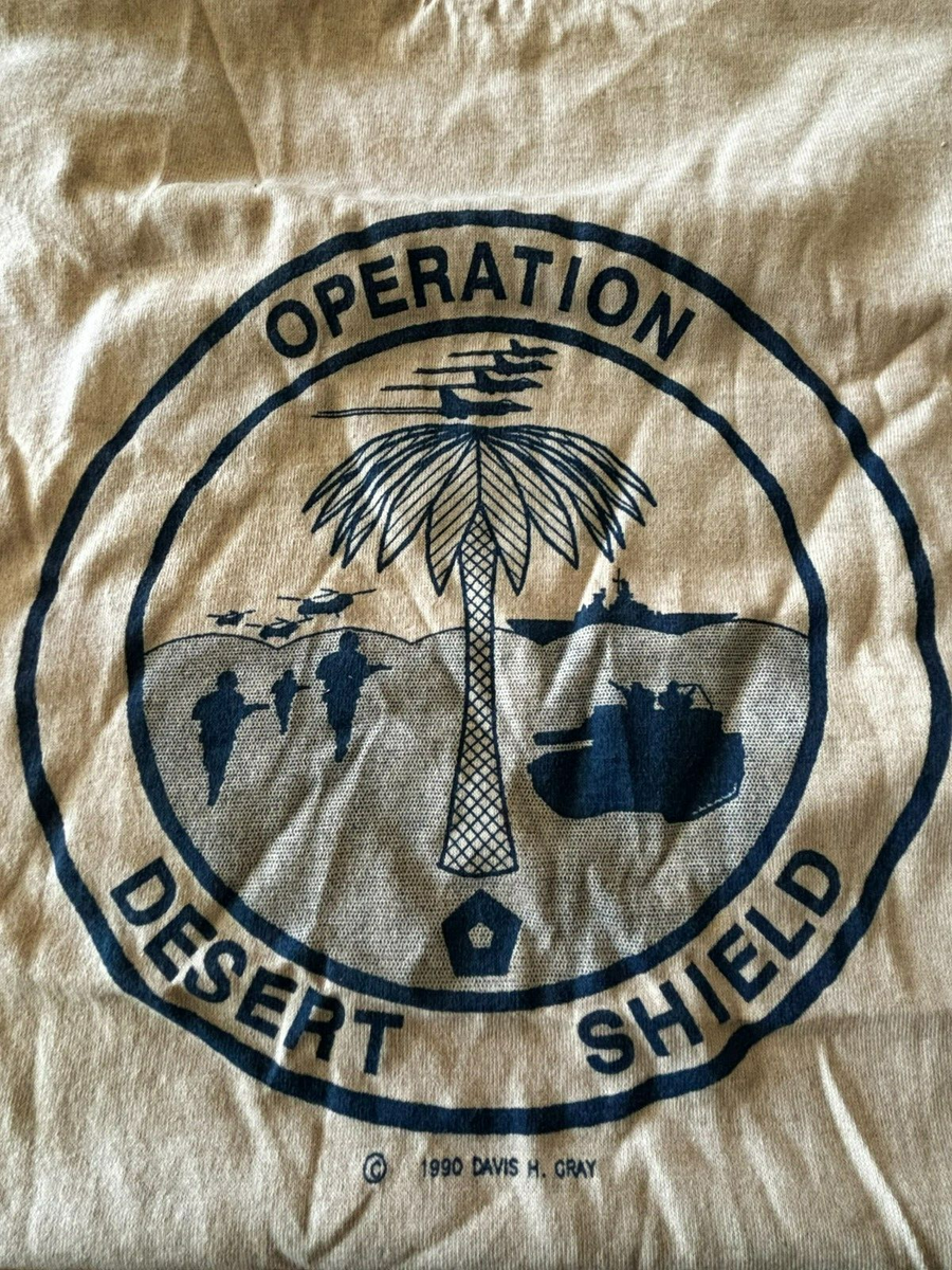 Vintage 1990 Desert Shield Desert Storm T-shirt XL | eBay