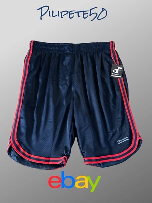 Champion Basketball Shorts Mens~Size Small Blue Mesh~Red Stripes~ Gym NEW 