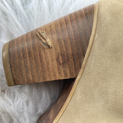 CALL IT SPRING Beige Booties Strappy Ankle Back Zip Block Heel Womens Size 8.5M - Picture 7 of 13