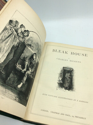 CHAPMAN & HALL 19th CENT. LEATHER BOUND SET OF CHARLES DICKENS - F