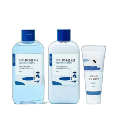 Men Birch Tree Toner 200ml Lotion 200ml + Cleanser 40ml Round Lab