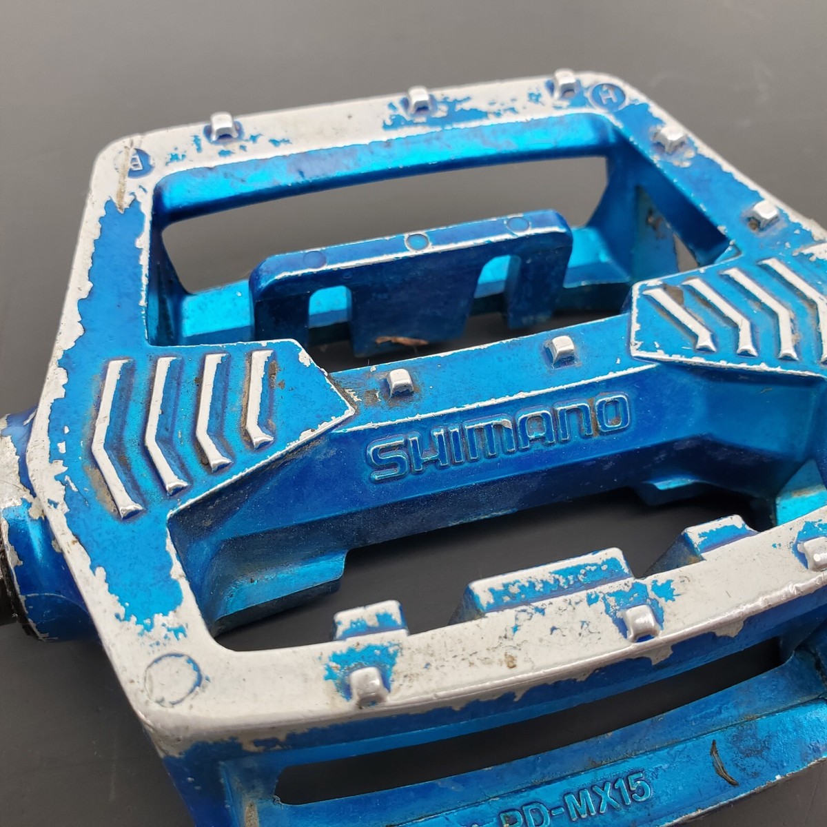1980's SHIMANO PD-MX15 BLUE 1/2 PEDALS OLD SCHOOL BMX PD MX 1980's SHIMANO PD-MX15 BLUE 1/2 PEDALS OLD SCHOOL BMX PD MX