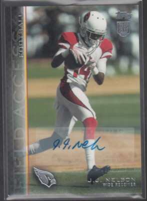 J.J. NELSON 2015 Topps Field Access Autographs #36 Arizona Cardinals Signed RC