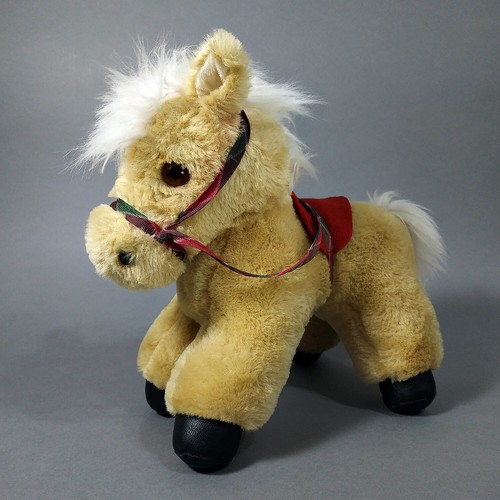 PO-NEE. Vintage Plüschpony von Russ Berries & Co. Holzwolle. 26 cm (10,23 Zoll)