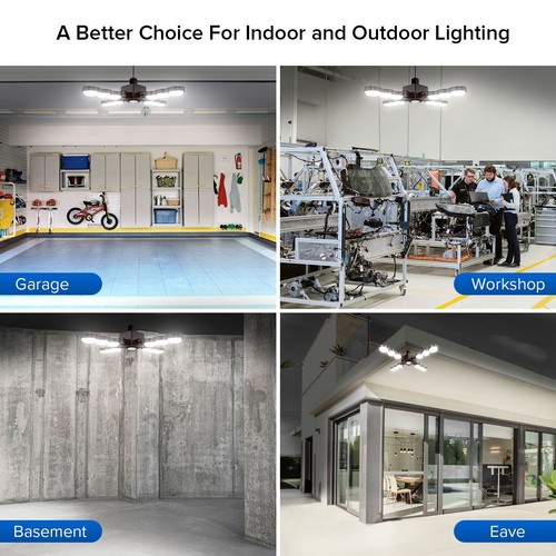 SANSI LED Garage Light 30W/60W Super Bright Work Shop Ceiling Light Bulb 5000K - Picture 43 of 45