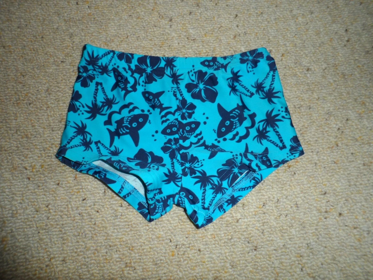 Tesco boys blue swimming trunks pants age 12 18 months