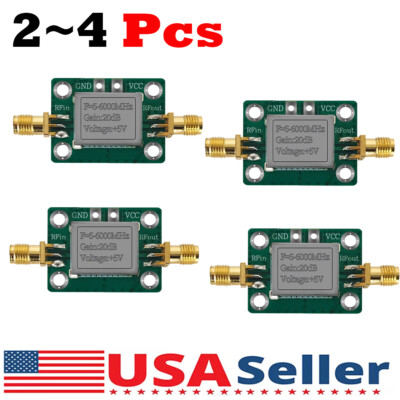 2/4pcs 5M~6GHz 5V DC RF Broadband Signal Amplifier Board Gain 20dB Power Module