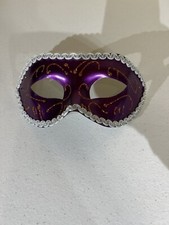 mardi gras mask - Hand made purple and silver Decor