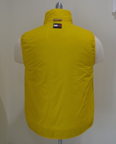 NWT MEN'S TOMMY HILFIGER YELLOW PUFFER VEST SLEEVELESS JACKET SZ M L - Picture 5 of 7