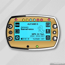 GOLD CHROME GEL STICKER FOR ALFANO 6 LAP TIMER - KARTING