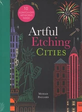 Artful Etching Cities by Mohan Ballard : 10 Scratch Off Artworks & Stylus : New