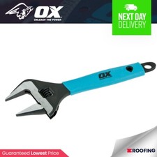 OX Tools P324610 Pro Adjustable Wrench Extra Wide Jaw 10in/250mm