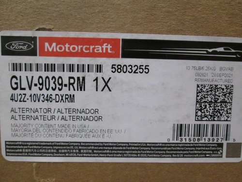 Genuine Ford Remanufactured Alternator Assembly 4U2Z-10V346-DXRM - Picture 8 of 8