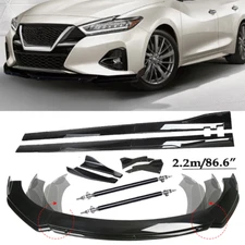 Front Bumper Lip Splitter Spoiler Side Skirt Strut Rod For Sentra Altima Maxima