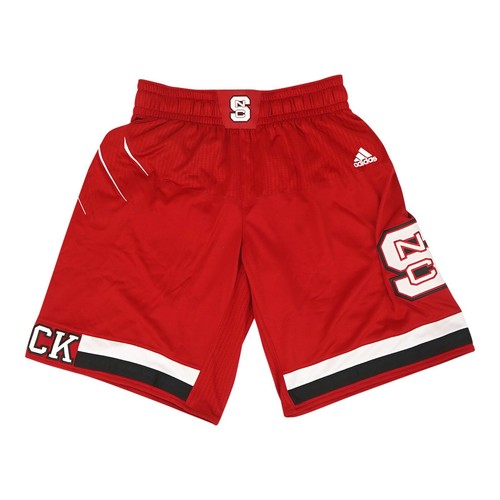 NC State Wolfpack para hombre Pantalones cortos de rendimiento de baloncesto Rojo logotipo |