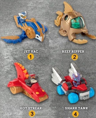 Lot 4 figurines SKYLANDERS Happy meal McDonald's NEUF sous emballage 9 cm 2016