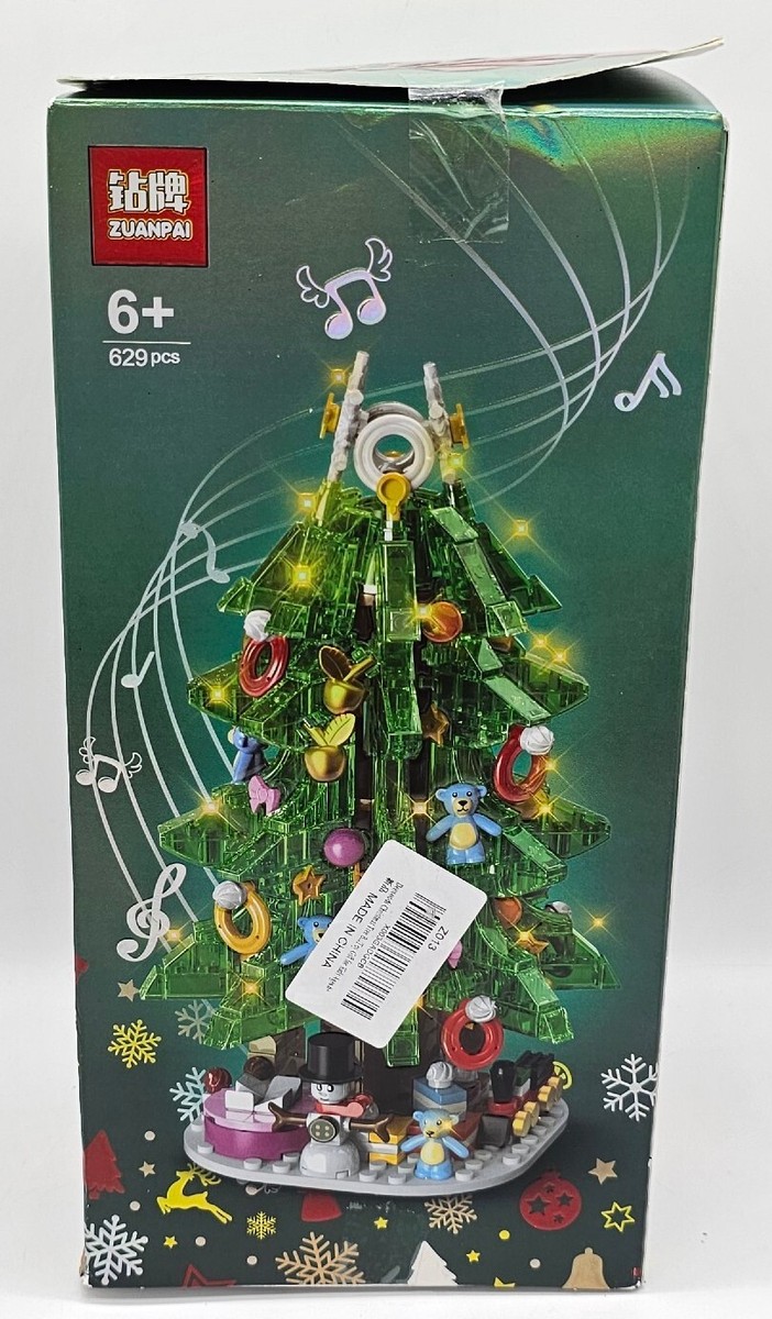 ZUANPAI Z013 Christmas Tree Building Blocks Music Box 629 Piece