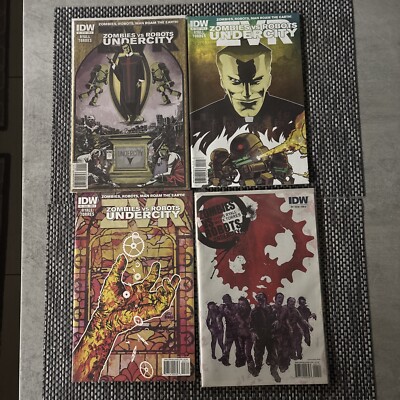 IDW Comics ZOMBIES vs. Versus ROBOTS UNDERCITY #1-4 1,2,3,4 Complete Set Series