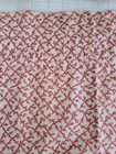 6  Window Valance Scalloped Coral Reef Nautical Cotton Lined Ecru Red 19x77 